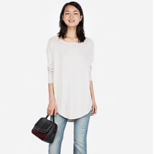 EXPRESS Marled Extreme Circle Hem Tunic Sweater